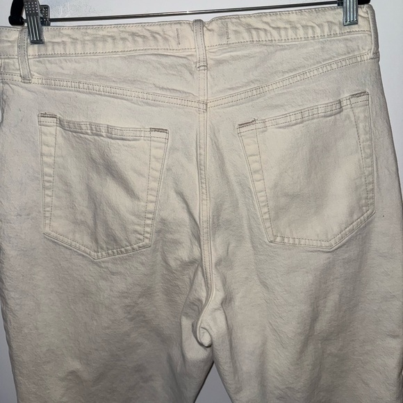 Abercrombie & Fitch Women’s Cream Ultra High Rise Ankle Straight Jeans, sz 34/18 - Picture 9 of 16